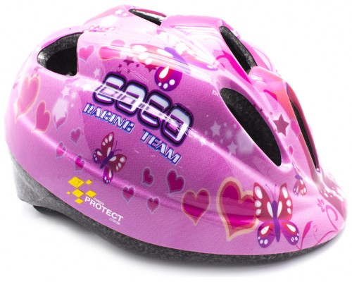 Casco de protección infantil Rosa talla M (52-56 cm)