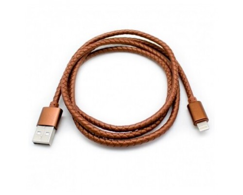 Cable USB a Lightning 8 Pines (Carga y Transferencia) Piel 1m Biwond