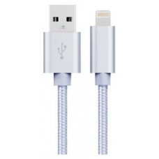 Cable USB a Lightning 8 Pines (Carga y Transferencia) Metal Plata 1m Biwond