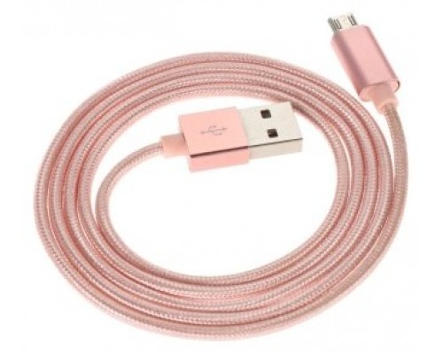 Cable USB a Micro USB 5 Pines (Carga y Transferencia) Rosa 1m Biwond