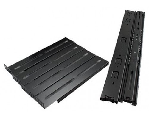 KIT DE RAILES UNYKAch 52094 PARA CAJA RACK DE 2U A 4U MATERIAL ACERO PINTADO NEGRO SISTEMA TELESCOPICO