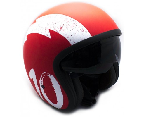 Casco Moto Jet Sunra Rojo Talla S