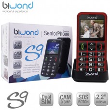 Teléfono Biwond S9 Dual SIM SeniorPhone Rojo + Estación Carga