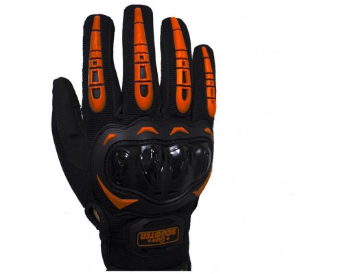 Guantes Táctiles Antideslizantes Moto Naranja Talla M