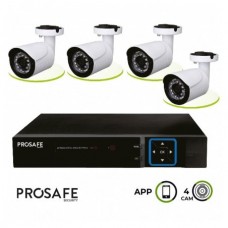 Kit Seguridad Grabador Vídeo Digital 4 Cámaras 4CH DVR6404 ProSafe