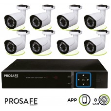 Kit Seguridad Grabador Vídeo Digital 8 Cámaras 8CH DVR6408 ProSafe