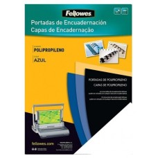 PACK 100 PORTADAS POLIPROPILENO A4 500 MICRAS AZUL FELLOWES 54771