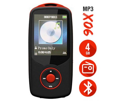 Reproductor MP3 Bluetooth 4Gb X06 Rojo