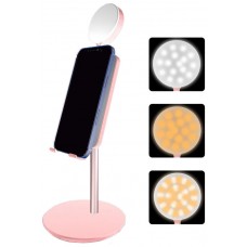 Soporte Smartphone Luz LED Rosa