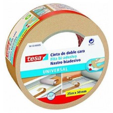 Pack de 6. CINTA ADHESIVA UNIVERSAL DOBLE CARA ESPECIAL MOQUETAS 50MM.X25M. TESA 56172-00005-11 [min6]