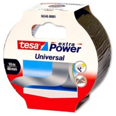 Pack de 6. CINTA AMERICANA EXTRA POWER UNIVERSAL 50MM.X10M. COLOR PLATA TESA 56348-00000-06 [min6]