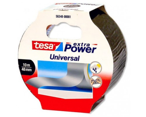 Pack de 6. CINTA AMERICANA EXTRA POWER UNIVERSAL 50MM.X10M. COLOR PLATA TESA 56348-00000-06 [min6]