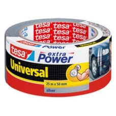 Pack de 6. CINTA ADHESIVA AMERICANA EXTRA POWER GRIS 25MX50MM TESA 56388-00000-12 [min6]