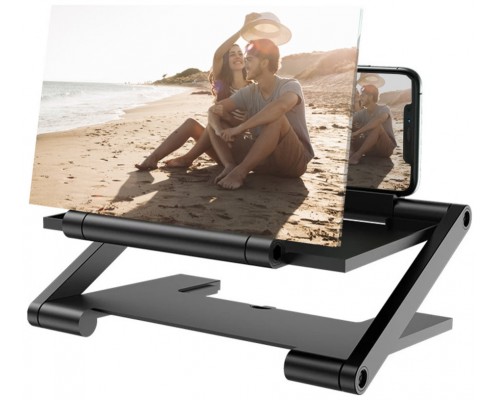 Soporte Amplificador Pantalla 3D 8" Smartphone Negro