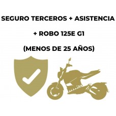 Seguro Terceros+ Asistencia + Robo 125e G1 (Menos de 25 Años)