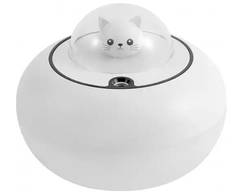 Humidificador Blanco Gato USB 300ml con Luz LED Ambiental