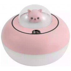 Humidificador Rosa Gato USB 300ml con Luz LED Ambiental