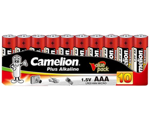 Pack 10 Pilas Plus Alcalina AAA LR03 1.5V Camelion