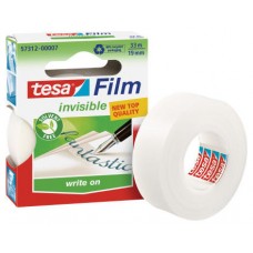 Pack de 10. CINTA ADHESIVA ECOLOGICA APTA PARA ESCRITURA 19MM.X33M. TRANSPARENTE TESA 57312-00008-08 [min10]