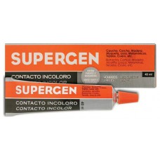 Pack de 24. ADHESIVO DE CONTACTO INCOLORO EN TUBO TIPO CLASICO 40ML. SUPERGEN 62601-00000-04 [min24]