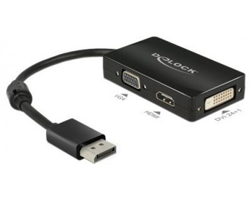 Delock Adapt. displayport 1.1M a VGA/HDMI/DVIH Neg