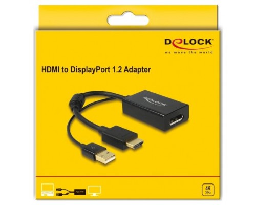 Delock Adaptador HDMI Macho activo a DisplayPort 1