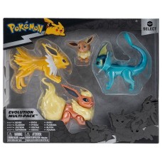 Figura jazwares pokemon multievolution eevee pack