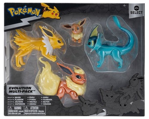 Figura jazwares pokemon multievolution eevee pack