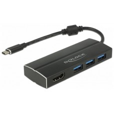 Delock Adaptador USB Tipo C 3.0 x USB Tipo-A HDMI