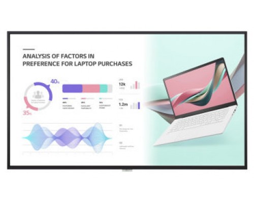 LG 65UH5J-H pantalla de señalización Pantalla plana para señalización digital 165,1 cm (65") LED Wifi 500 cd / m² 4K Ultra HD Negro Web OS 24/7