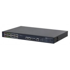 DAHUA - DH-LR2218-16ET-240-V2 - SWITCH EPOE 16 PUERTOS 10/100 8 EPOE/EOC + 8 POE - + 2 UPLINK COMBO GIGABIT/SFP 802.3AT 240W MANEJABLE LAYER 2 - MODO EPOE 800M