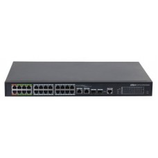 DAHUA - DH-LR2226-24ET-360-V2 - SWITCH EPOE 24 PUERTOS 10/100 8 EPOE/EOC + 16 POE - + 2 UPLINK COMBO GIGABIT/SFP 802.3AT 360W MANEJABLE LAYER 2 - MODO EPOE 800M