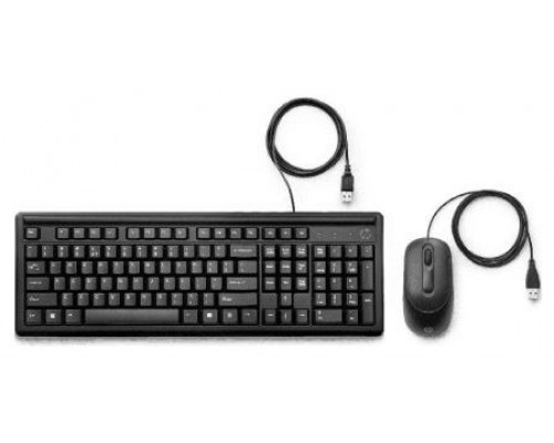 COMBO TECLADO RATON HP 160 CON CABLE NEGRO