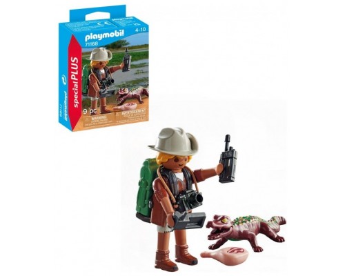 Playmobil investigador con caimán