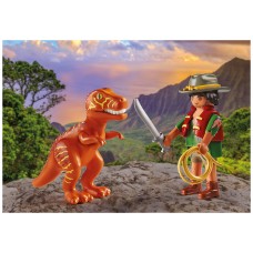 Playmobil aventurero con t - rex