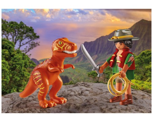 Playmobil aventurero con t - rex