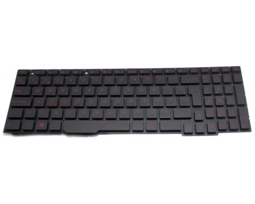 Teclado Asus FX53 ZX53V Retroiluminado Teclas Rojas