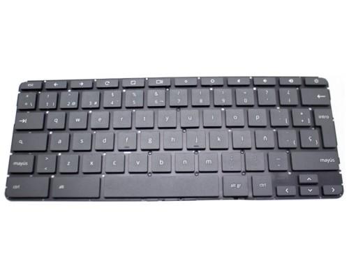 Teclado HP Chromebook 14-CA Gris Retroiluminado Backlight Marco Negro