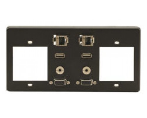 Kramer Electronics T4F-23 tapa de seguridad para enchufe Negro