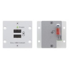 Kramer Electronics W-2UC(B) placa de pared y cubierta de interruptor Negro