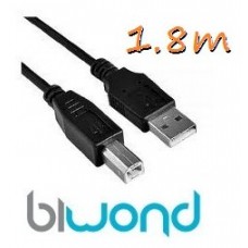 Cable USB 2.0 Impresora 1.8m Biwond