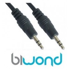 Cable Audio Estereo Jack 3.5mm 0.3m BIWOND