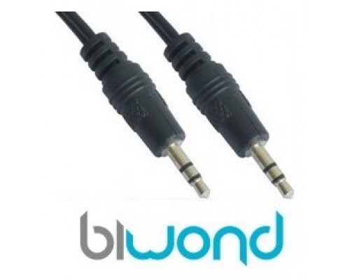 Cable Audio Estereo Jack 3.5mm 0.3m BIWOND