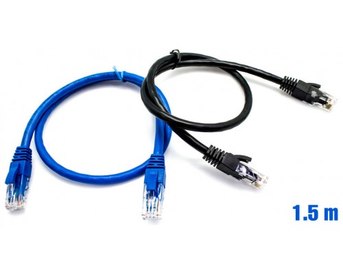 Pack x2 Cable UTP RJ45 24AWG CAT6 1.5m + 50 Bridas BIWOND