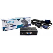 Conmutador KVM2 USB/VGA Switch 2 Puertos + Cable BIWOND