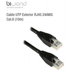 Cable UTP Exterior RJ45 24AWG CAT6 (10m) BIWOND