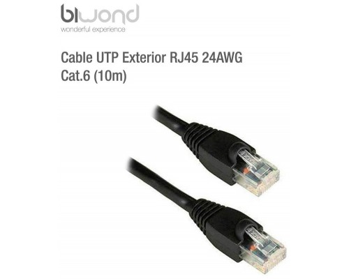 Cable UTP Exterior RJ45 24AWG CAT6 (10m) BIWOND