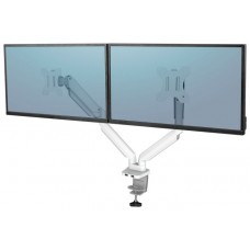 BRAZO PARA MONITOR DOBLE PLATINUM SERIES BLANCO