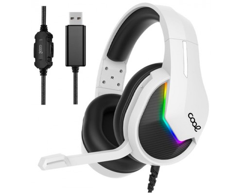 Auriculares PC / PS4 / PS5 / Xbox Gaming Iluminación COOL Storm White USB 7.1