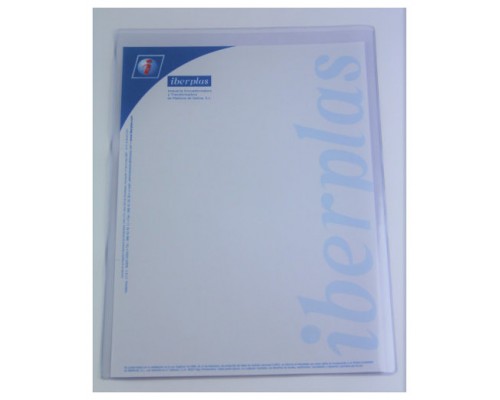 CAJA 50 FUNDAS FORMATO FOLIO U PORTADOCUMENTOS  PVC CRISTAL 150 MICRAS IBERPLAS 84Q50